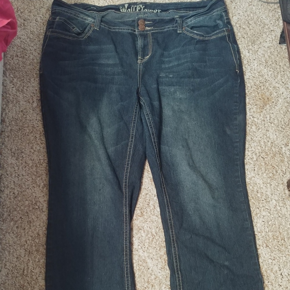 Dark wash plus size jeans